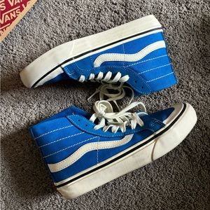 Blue high top vans